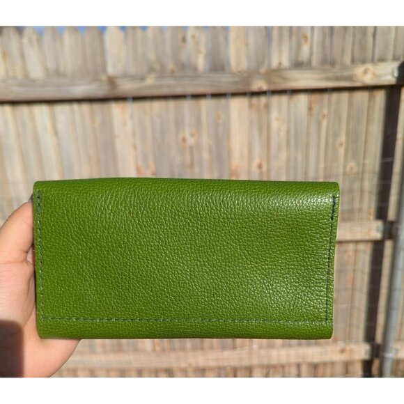 NEW Portland Leather Goods Rancher Trifold Wallet Green PLG - Picture 2 of 3